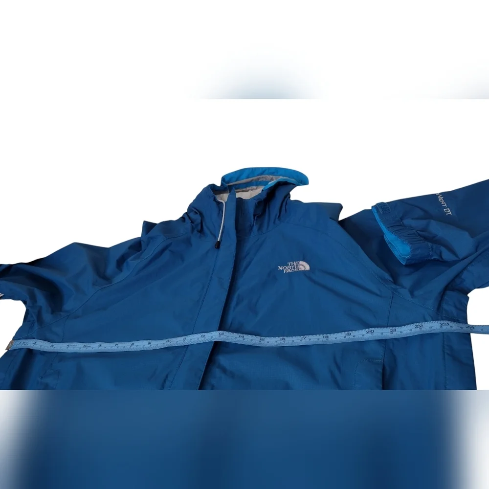 The North Face HyVent DT Nylon Blue Full-Zip Rain Windbreaker Jacket Sz L - Picture 12 of 16